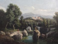 W S Esse (19th C.)pair of oils on canvas,Italian landscapes,15.75 x 20.25in.Provenance: Richard