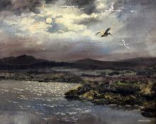 Hugh Monahan (1914-1970)oil on canvas,Woodcock alighting, ... Mayo,signed,16 x 20in.