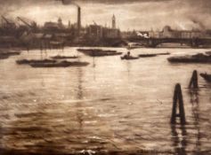 Christopher Richard Wynne Nevinson (1889–1946)heliogravure,View of the Thames,signed in pencil,