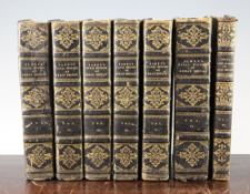 James, William - The Naval History of Great Britain, 6 vols, 8vo, contemporary calf gilt, London