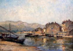 James Herbert Snell (1861-1935)oil on canvas,Quartier Jonquiere Martigues,signed and inscribed