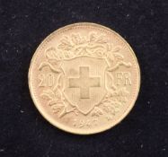 A 1947 gold 20 franc