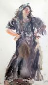 Charles Sarka (American, 1879-1960)watercolour,'Dancing Vahine, 1904',signed, Exhibition label