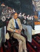 § Carel Weight (1908-1997)oil on canvas,Portrait of Thomas Handworth FRIBA,signed,38 x 30in.