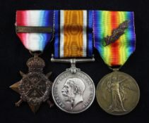A WW1 trio to Major Victor Anslem Hallett Taylor RA comprising Mons star (Lieut R.F.A.), BWM and