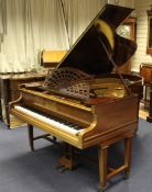 A Bechstein rosewood cased model B boudoir grand piano, c.1904, with double tapering legs and castor