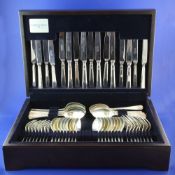 A modern part canteen of silver Grecian pattern cutlery for eight, comprising fifty two items,