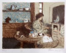 Bernard Dunstan R.A (1920-)lithograph,'Morning Toast',signed in pencil and numbered 96/240,11 x 14.