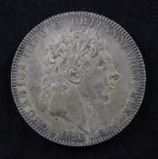 A George III 1820 silver crown LX, (VF/EF).