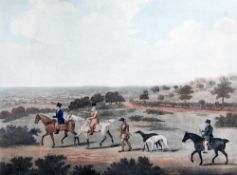 Pollard After Sartorius3 coloured aquatints,Coursing: View of Epsom Racecourse, View of Lord