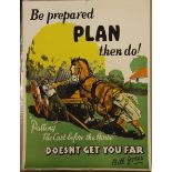 A collection of ten 1920's 'Bill Jones' coloured lithograph motivational posters, marked for