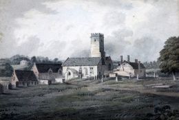 Attributed to Hubert Cornish (1757-1823)watercolour,St Michael's Church, Otterton, Devon, from the