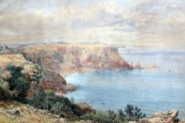 John William Salter (1825-1891)watercolour,Anstey's Cove, Near Torquaysigned and dated 1869, label