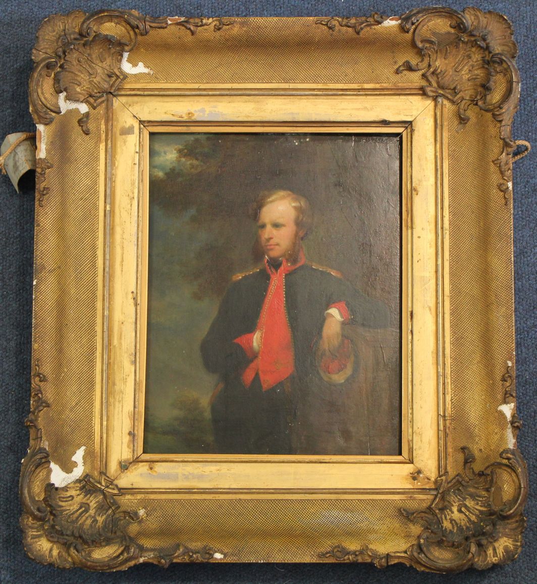 19th century French Schooloil on wooden panel,Portrait of General Sir John Miller Adye GCB RA, - Image 4 of 4