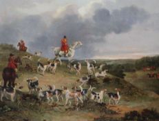 After Dean Wolstenholme the Elder (1757-1837)set of four oils on wooden panels,Hunting scenes,10 x