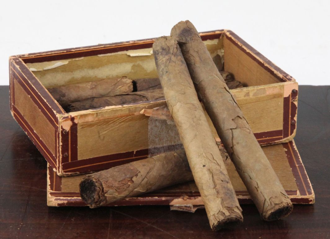 Winston Churchill. A collection of eight part smoked cigars, by family repute believed to be