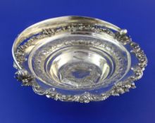 A William IV silver fruit basket by Richard William Atkins and William Nathaniel Somersall, with