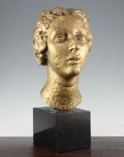 Frank Dobson RA (1886-1963)bronze with gold patina,Second portrait of Auriol Salaman, c.1934,