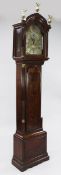 Arlander Dobson, London. A George III mahogany eight day longcase clock, the 12 inch arched brass