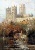 Harry Hine (1845-1941)watercolour,Durham Cathedral,signed,11.75 x 8.75in.