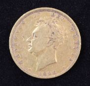 A George IV 1826 gold sovereign