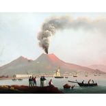 Neapolitan Schoolpair of gouaches,'Cenere del 1844' and 'Cratere del 1844',7.5 x 10in.