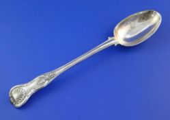 A late Victorian silver double struck Kings pattern basting spoon, maker, IMS?, London, 1896, 12.