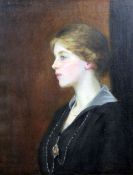 Henry Harris Brown (1864-1948)oil on canvas,Portrait of Mrs Cecil Twinning, 1914,signed and dated