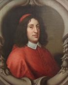 18th century English Schooloil on canvas,Portrait of a Cardinal,30 x 25in.