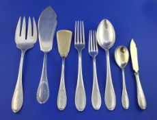 A Quantity of German 800 standard silver cutlery, including twenty six items by Hermann Schrader and