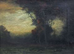 Franklin DeHaven (1856-1934)oil on canvas,Dawn,signed,12 x 16in.
