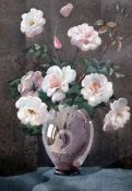 James Gray (-1947)watercolour,Roses in vase,signed,28 x 19in.