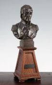 An Admiral Lord Nelson centenary bust, the socle inscribed 'This bust contains victory copper from