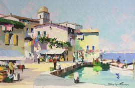 § Cecil Rochfort D'Oyly-John (1906-1993)oil on canvas,The Harbour, St. Tropez,signed,19.25 x 29.5in