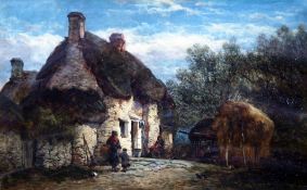 William Pitt (1855-1918)oil on canvas,'Old Cottage, Long Compton, Warwickshire',signed verso, titled