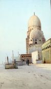 Spyridon Scarvelli (1868-1942) View of a mosque, 17.75 x 10.25in. Spyridon Scarvelli (1868-1942)
