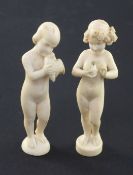 A small 1930's carved ivory figure of the frog princess, 3.75in. A small 1930's carved ivory