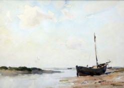 Gerald Ackermann (1876-1960) Blakeney Channel, 6.5 x 9.5in. Gerald Ackermann (1876-1960)