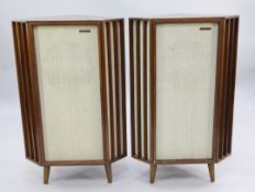 A pair of vintage Tannoy Canterbury corner speakers, c.1958, H.3ft 3in. A pair of vintage Tannoy