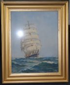 Samuel John Milton Brown (1873-1965) Clipper at sea, 19.5 x 15in. Samuel John Milton Brown (1873-