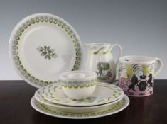 Eric Ravilious for Wedgwood. A group of pottery wares, mug 10.5cm Eric Ravilious for Wedgwood. A