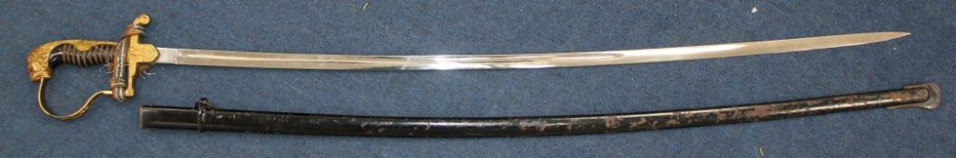 A German Third Reich officer's sword by Paul Weyersberg, Solingen, overall incl. scabbard 42.5in.