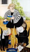 § Beryl Cook (1926-2008) 'Feeding Time', c.1971, 39.5 x 23.5in. § Beryl Cook (1926-2008)oil on