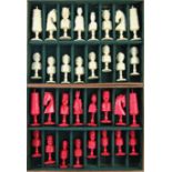 An 18th century French carved ivory Dieppe figural chess set, An 18th century French carved ivory