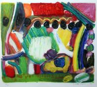 Gillian Ayres (1894-1977) 'Greenwell's Glory 1999', 20.5 x 24in. Gillian Ayres (1894-1977)hand