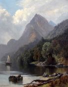 Laurence William Wilson (1850-1912) Lake Te Anau, South Island near Kingston, New Zealand, 20 x