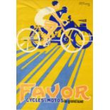 Favor Cycles and Motos de Grand Luxe publ. by Afiches Gaillard, Favor Cycles and Motos de Grand Luxe