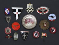 A collection of sixteen German Third Reich enamelled badges, A collection of sixteen German Third