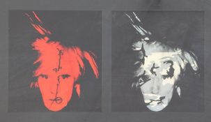 Andy Warhol (1928-1987) overall 7 x 14in. Andy Warhol (1928-1987)Private view invite (self