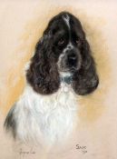 Marjorie Cox (20th C.)pastel,Portrait of a cocker spaniel 'Sam',signed and dated 1994.16.5 x 12.